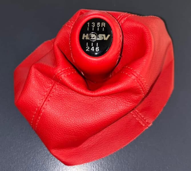 thumbnail image 2 of Holden HSV Commodore VY VZ Leather Auto Shifter Boot – Red Stitch (VY, VZ, 4 Seam) 2 of 4