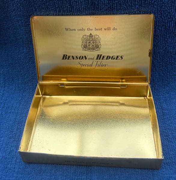 vintage benson and hedges cigarette tin benson and hedges tin | Collectables