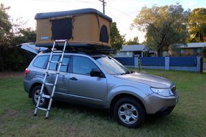 2009 Subaru Forester, manual with full camping setup