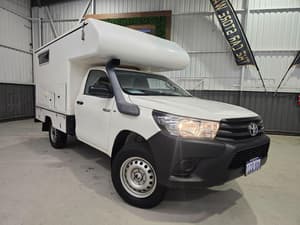 2018 Toyota Hilux GUN125R Workmate Cab Chassis Single Cab 2dr Man 6sp, 4x4 1225kg 2.4DT All Wheel...