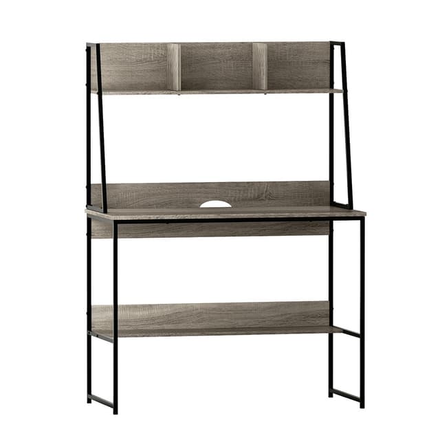 Layered Computer Desk Compact Home Office Computer Desk With Multi Layer Storage Shelves And ...