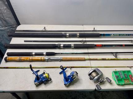 broken fishing reels for sale St Croix GXR Crush Spinning Combo 7' Medium Smooth Casting Fishing Gear Broken Fishing Rods