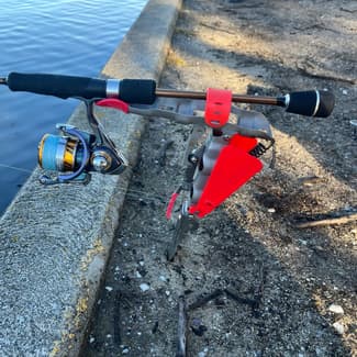 fishing rod holders adelaide ARH Lite Holder Pink Aussie Rod This bumper mount can hold 6 rod and reels and has the bright anodized finish fishing rod holder in Adelaide