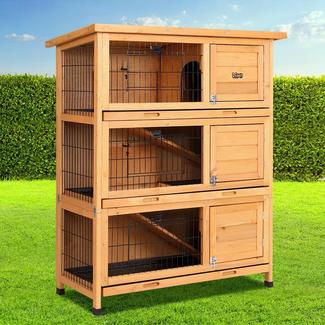 Rabbit Hutch Hutches Large Metal Run Wooden Cage Outdoor Pet House ...