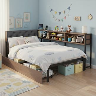 Artiss Bed Frame Single Size with 2 Drawers and Charging Station - Beds ...
