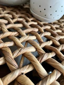BEAUTIFUL NATURAL WOVEN WATER HYACINTH-STYLE COFFEE TABLE - Coffee ...
