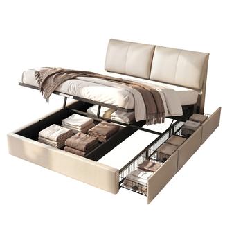 Vic 20 Computer Storage Queen Bed Frame Gas Lift Storage 3 Drawers 4 Angle Adjustable Headboar ...