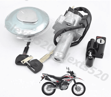 Ignition Switch + Fuel Cap + Helmet Lock Set For Honda XR125L & XR150 – Complete Kit
