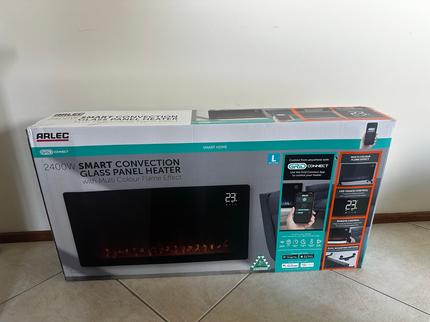 Arlec 2400W Smart Glass Panel Heater – Flame Effect, Wi-Fi – Boxed ...