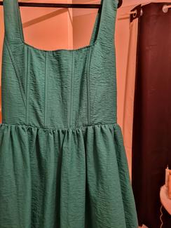 green emerald velvet dress Glittery Striped Cotton Button-Front Cover-Up