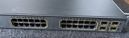 Cisco Catalyst 3750G POE 24 port network switch WS-C3750G-24PS-S ...