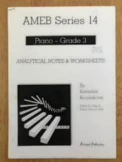 AMEB Analytical Notes & Worksheets Piano Grade 3 - Other Books, Music ...