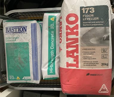 Vic 20 Computer Storage Pickup pending CONCRETE 6 x bags 20kg High Strength & Floor Leveller ...