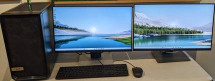 Desktop Computer System with 2 Monitors, Windows 11, Office - Desktops ...