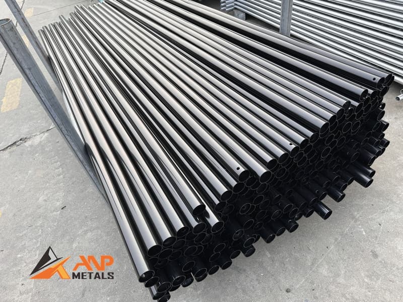 2.7m Black Round Post / Steel Post 50NB / 60mm OD - $39.6/Ea Inc. GST ...